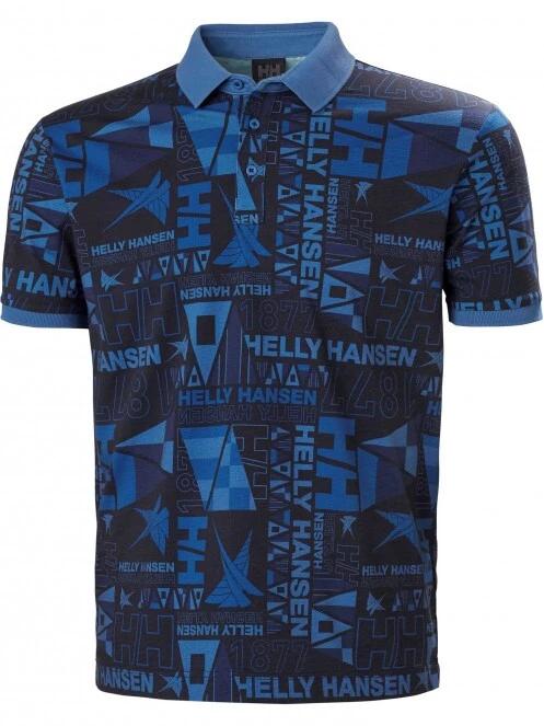 Helly Hansen Newport Polo férfi galléros póló sötétkék színben 5
