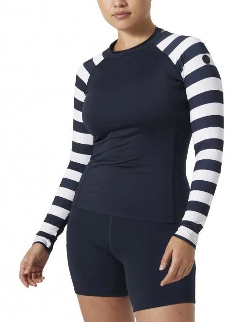 Helly Hansen W Waterwear Rashguard női hosszú ujjú lycra sötétkék színben 2
