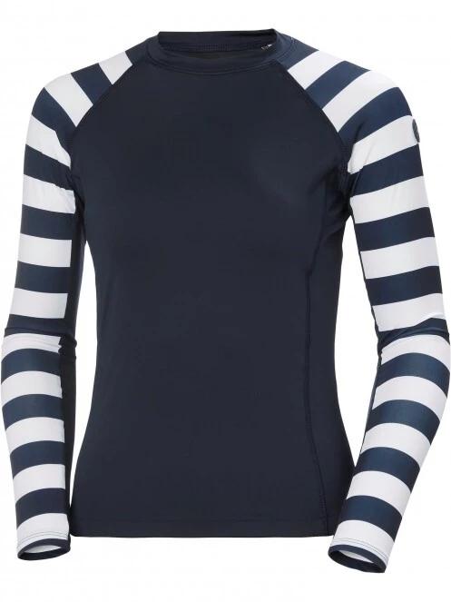 Helly Hansen W Waterwear Rashguard női hosszú ujjú lycra sötétkék színben 4