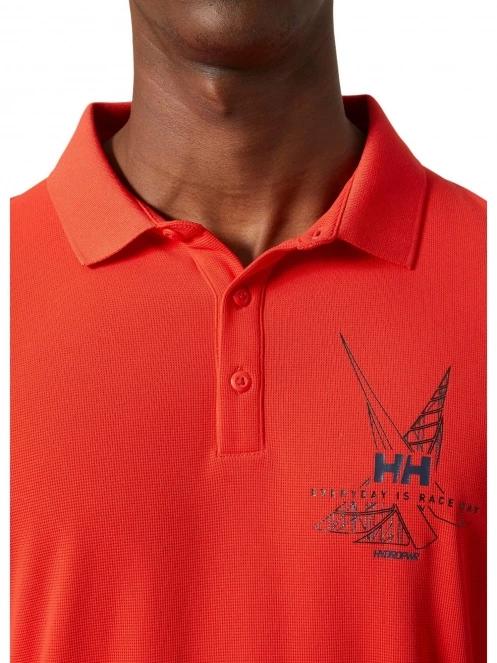 Helly Hansen Hp Race Polo férfi rövid ujjú sport póló narancssárga színben 4