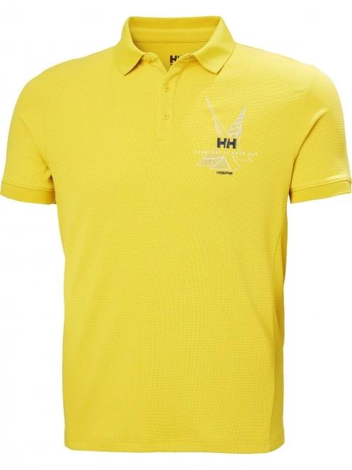 Helly Hansen Hp Race Polo férfi rövid ujjú sport póló sárga színben 6