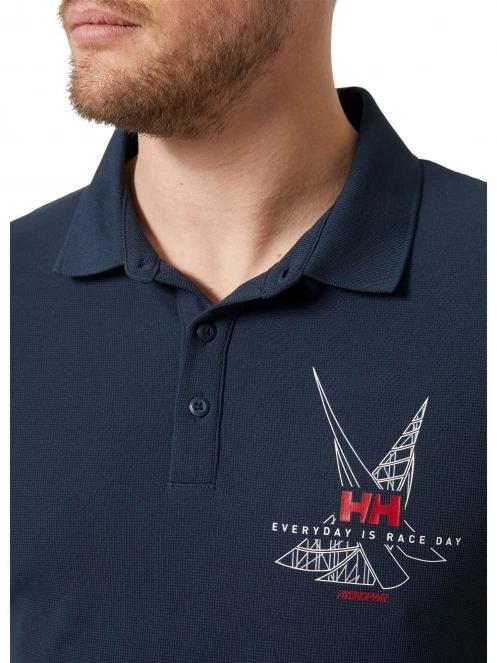 Helly Hansen Hp Race Polo férfi rövid ujjú sport póló sötétkék színben 4