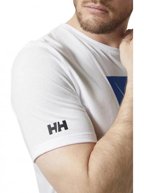 Helly Hansen Hp Race Graphic T-Shirt férfi rövid ujjú póló fehér színben 4
