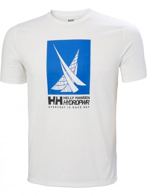Helly Hansen Hp Race Graphic T-Shirt férfi rövid ujjú póló fehér színben 5