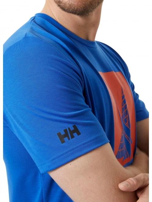 Helly Hansen Hp Race Graphic T-Shirt férfi rövid ujjú póló kék színben 4