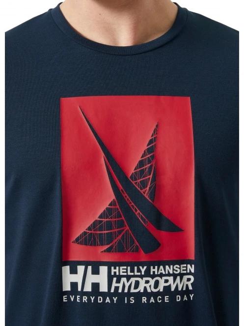 Helly Hansen Hp Race Graphic T-Shirt férfi rövid ujjú póló sötétkék színben 5