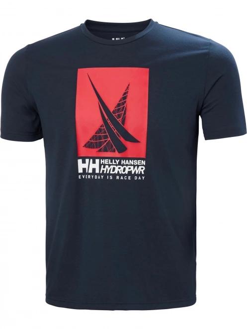 Helly Hansen Hp Race Graphic T-Shirt férfi rövid ujjú póló sötétkék színben 6