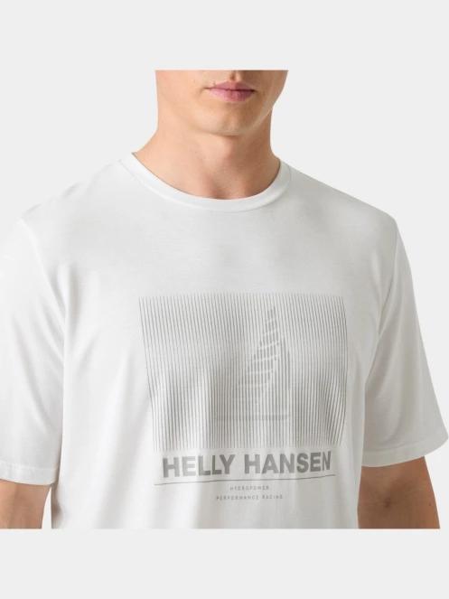 Helly Hansen Hp Race Graphic T-Shirt férfi rövid ujjú póló fehér színben 4