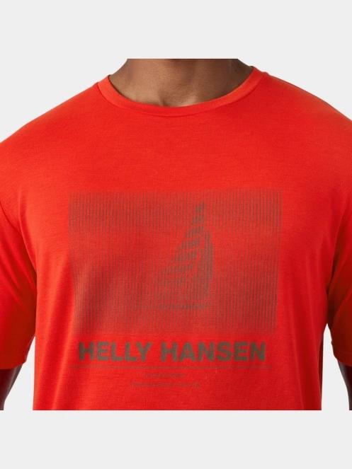 Helly Hansen Hp Race Graphic T-Shirt férfi rövid ujjú póló piros színben 5