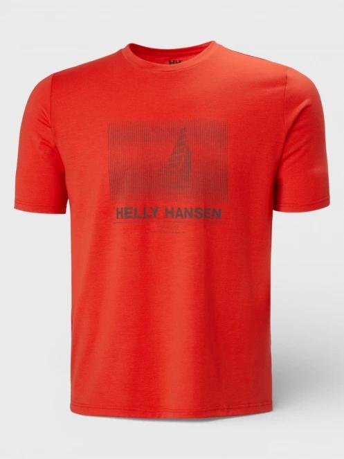 Helly Hansen Hp Race Graphic T-Shirt férfi rövid ujjú póló piros színben 7