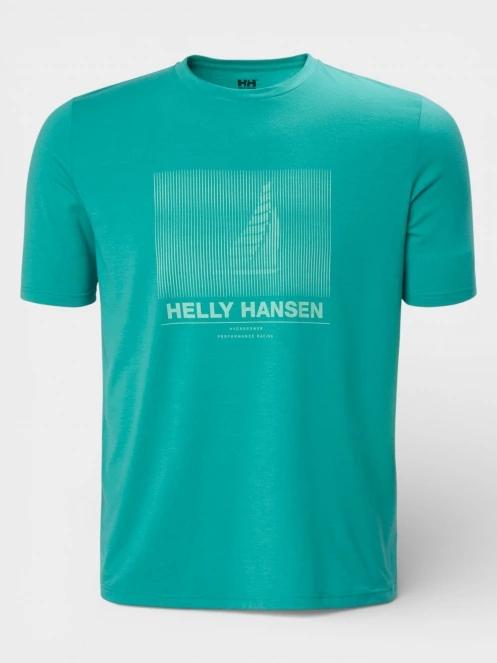 Helly Hansen Hp Race Graphic T-Shirt férfi rövid ujjú póló zöld színben 8