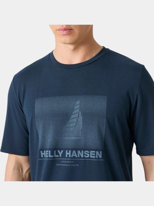 Helly Hansen Hp Race Graphic T-Shirt férfi rövid ujjú póló sötétkék színben 4