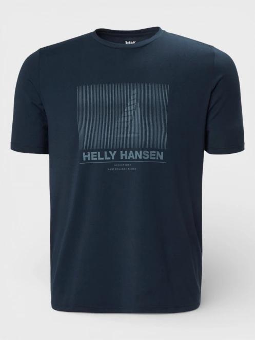 Helly Hansen Hp Race Graphic T-Shirt férfi rövid ujjú póló sötétkék színben 6