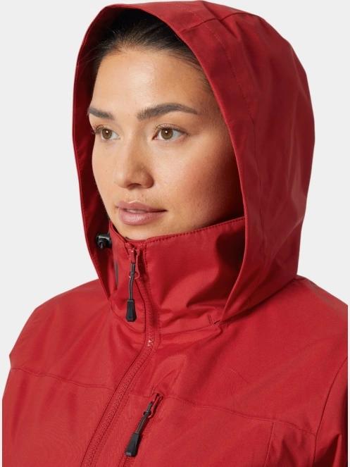 Helly Hansen W Crew Hooded Jacket 2.0 női vitorlás kabát piros színben 4