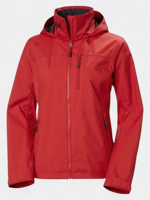 Helly Hansen W Crew Hooded Jacket 2.0 női vitorlás kabát piros színben 7