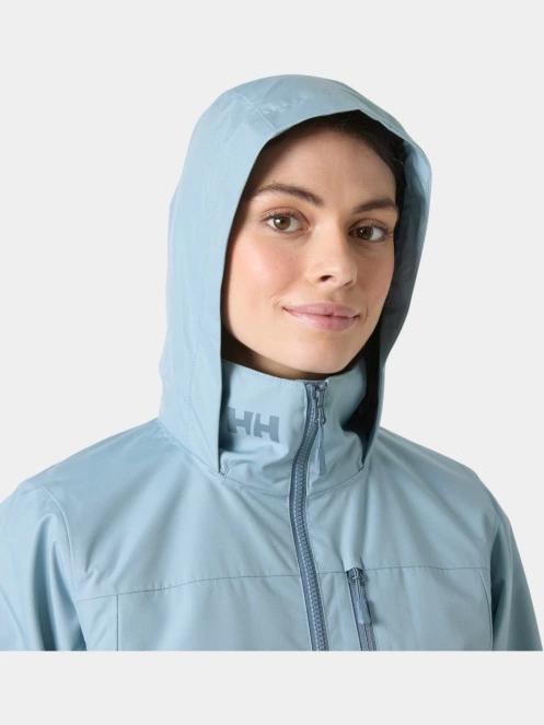 Helly Hansen W Crew Hooded Jacket 2.0 női vitorlás kabát világoskék színben 5