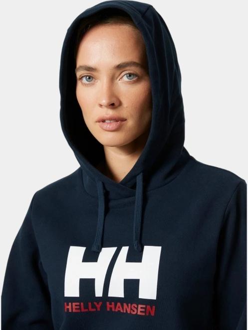 Helly Hansen W Hh Logo Hoodie 2.0 női kapucnis pulóver sötétkék színben 4