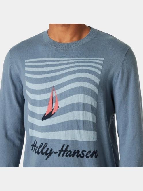 Helly Hansen Quayside Knit férfi pulóver kék színben 5