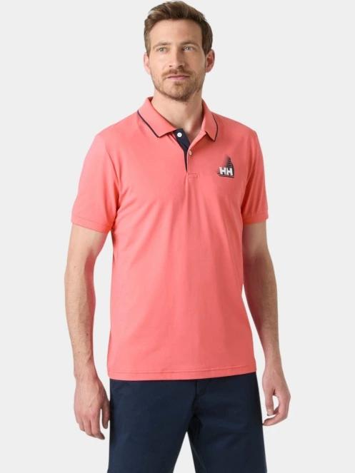Helly Hansen Hp Figari Polo férfi galléros póló rózsaszín színben 3