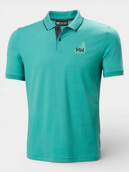 Helly Hansen Hp Figari Polo férfi galléros póló zöld színben 5