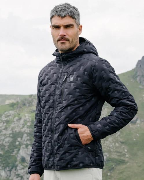 Spyder Zenith Hooded Down Jacket férfi pehelykabát fekete színben 8