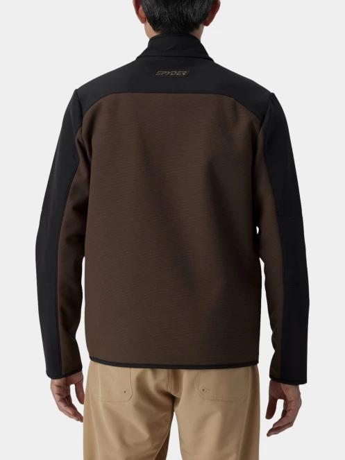 Spyder Web Shellfleece Jacket férfi polár pulóver barna színben 3