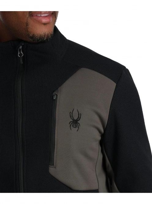 Spyder Bandit Jacket férfi polár pulóver fekete színben 5