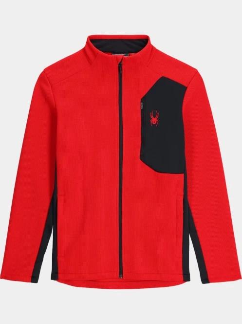 Spyder Bandit Jacket férfi polár pulóver piros színben 5