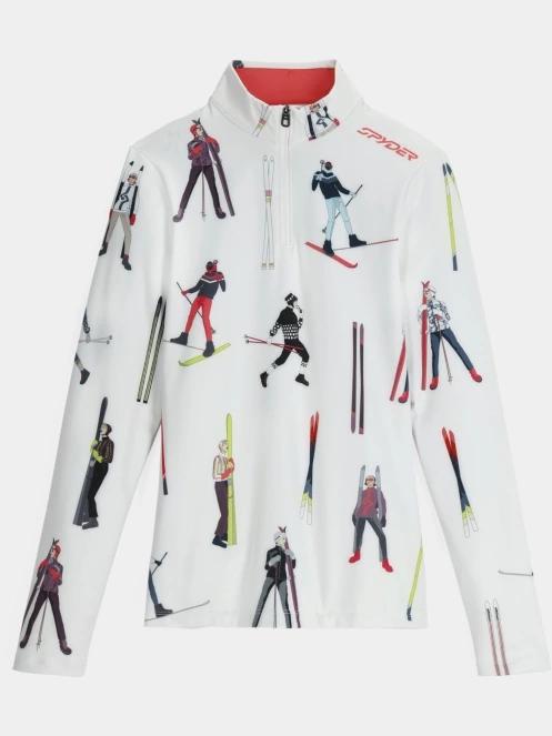 Spyder Vivid 1/2 Zip női aláöltöző felső fehér színben 5