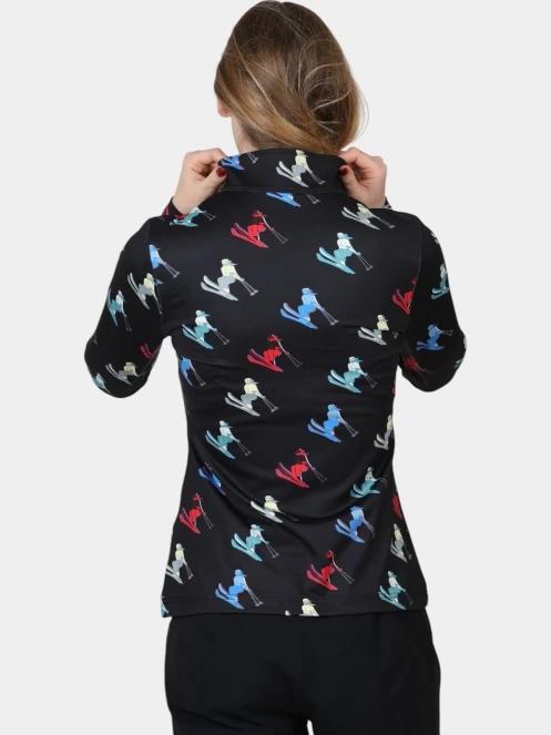 Spyder Vivid 1/2 Zip női polár pulóver fekete színben 4