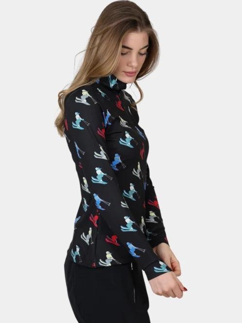 Spyder Vivid 1/2 Zip női polár pulóver fekete színben 5