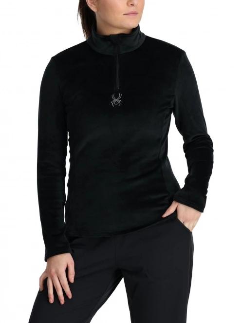 Spyder Shimmer Bug 1/2 Zip női polár pulóver fekete színben 2