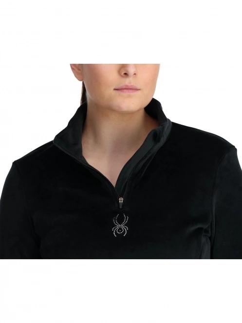Spyder Shimmer Bug 1/2 Zip női polár pulóver fekete színben 4