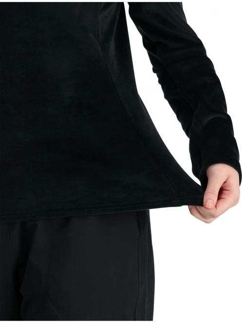 Spyder Shimmer Bug 1/2 Zip női polár pulóver fekete színben 5