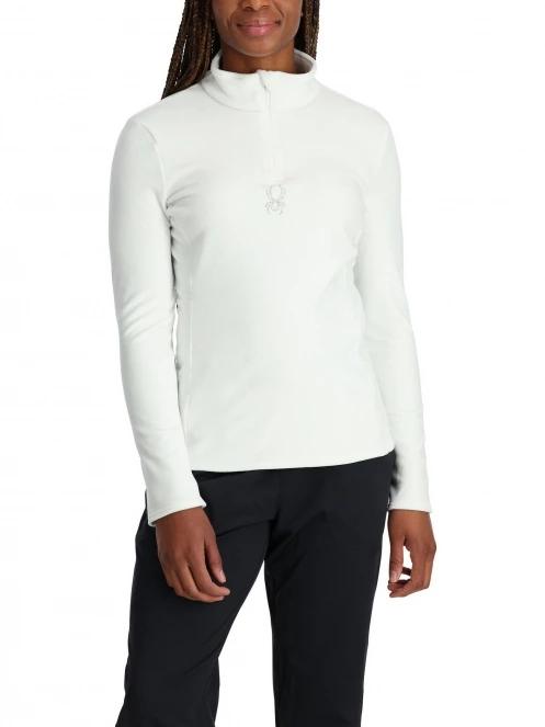Spyder Shimmer Bug 1/2 Zip női polár pulóver fehér színben 2