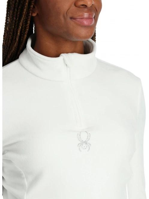 Spyder Shimmer Bug 1/2 Zip női polár pulóver fehér színben 5