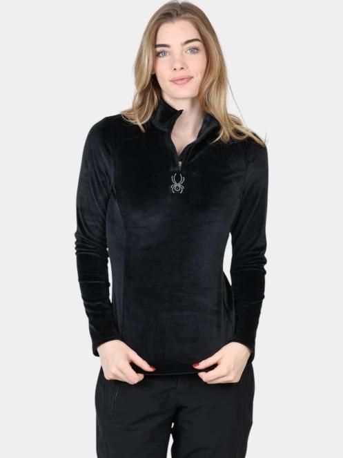 Spyder Shimmer Bug 1/2 Zip női polár pulóver fekete színben 2