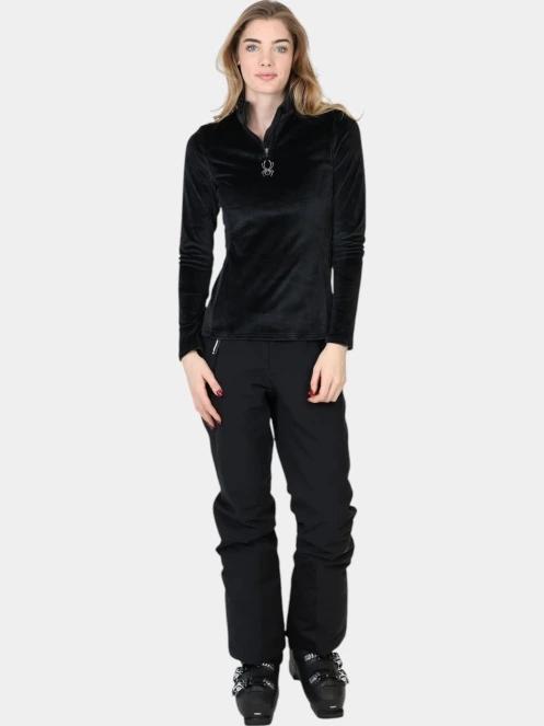 Spyder Shimmer Bug 1/2 Zip női polár pulóver fekete színben 5