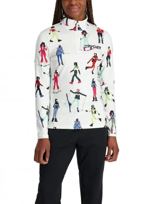 Spyder March 1/2 Zip női aláöltöző felső fehér színben 2
