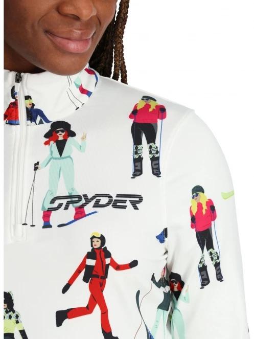 Spyder March 1/2 Zip női aláöltöző felső fehér színben 4