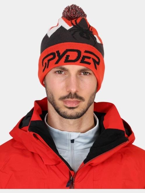 Spyder Zone Hat bojtos sapka piros színben 2