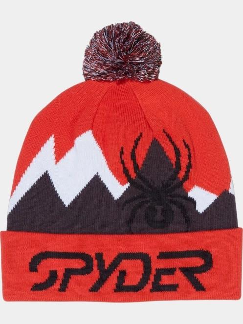 Spyder Zone Hat bojtos sapka piros színben 4