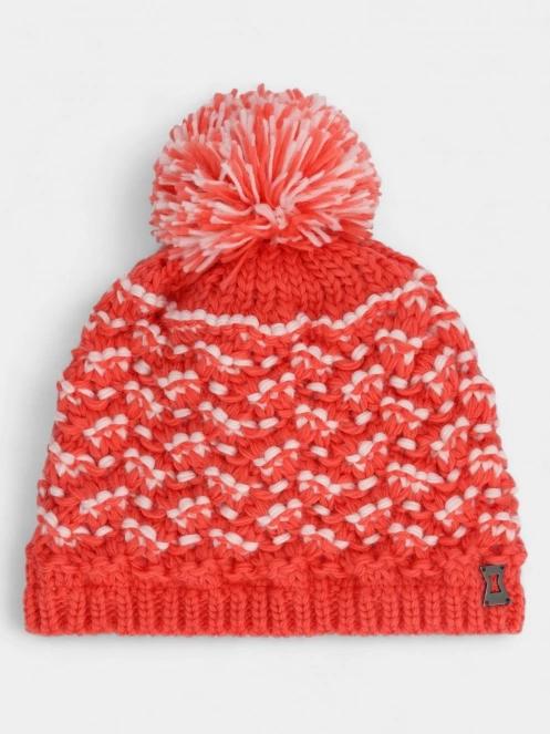 Spyder Brrr Berry Hat női bojtos sapka piros színben 2