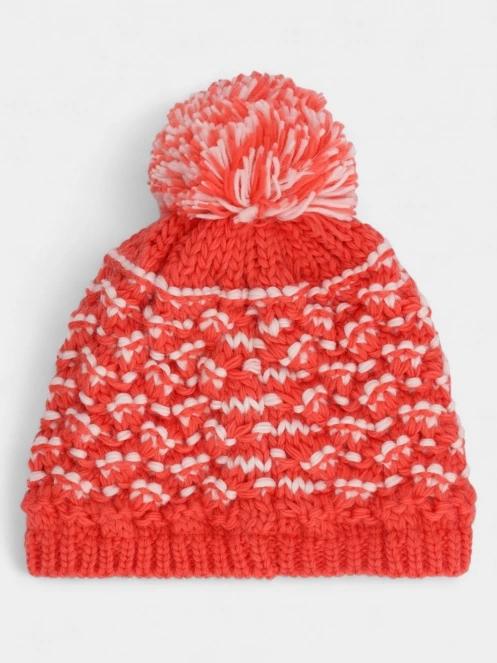 Spyder Brrr Berry Hat női bojtos sapka piros színben 3