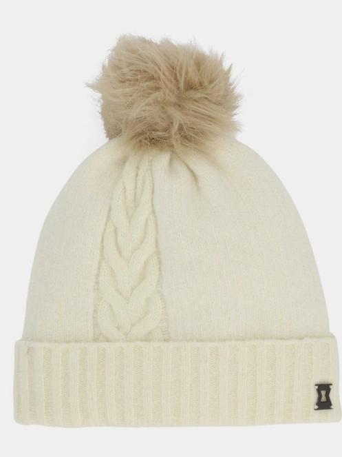 Spyder Plait Pom Hat bojtos sapka fehér színben 2