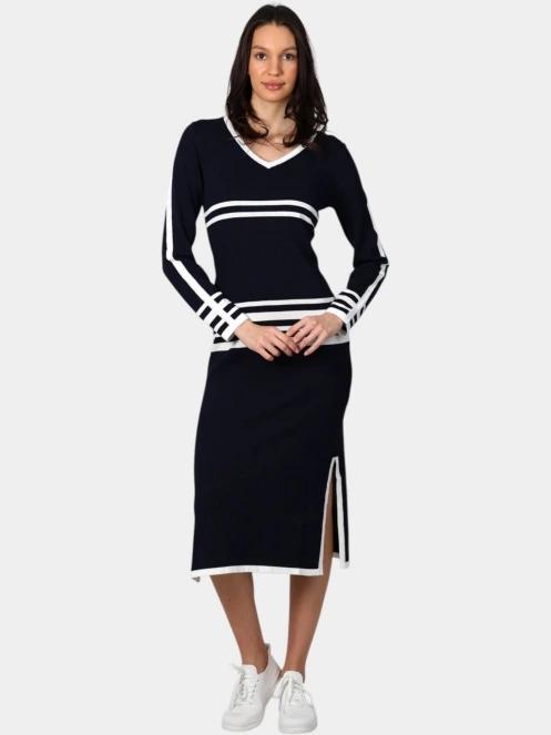 Luhta Luhta Huuttila női midi ruha sötétkék színben 3