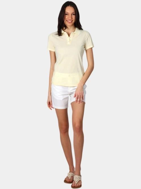 Luhta Luhta Halkokari női galléros póló sárga színben 5