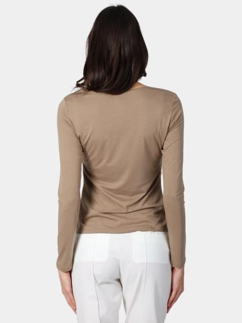 Luhta Luhta Eriksberg női hosszú ujjú póló barna színben 4