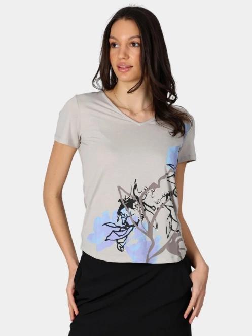 Luhta Luhta Ellis női rövid ujjú póló barna színben 2