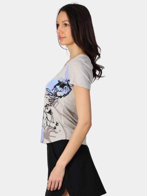 Luhta Luhta Ellis női rövid ujjú póló barna színben 3